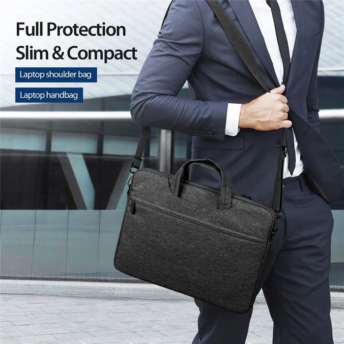 DUX DUCIS LBJB Series 13-13.9 Inch Waterproof Notebook Shoulder Bag Laptop Handbag - Black - 3