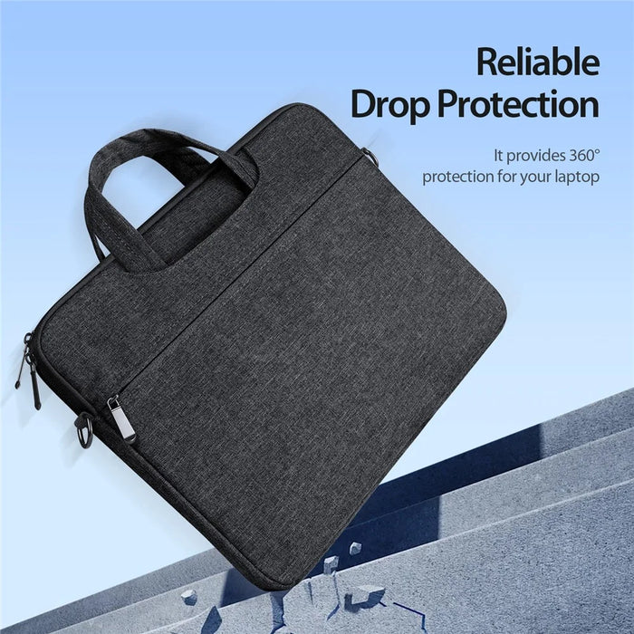 DUX DUCIS LBJB Series 15.5-16 Inch Notebook Carrying Shoulder Bag Anti-scratch Laptop Handbag - Black - 6