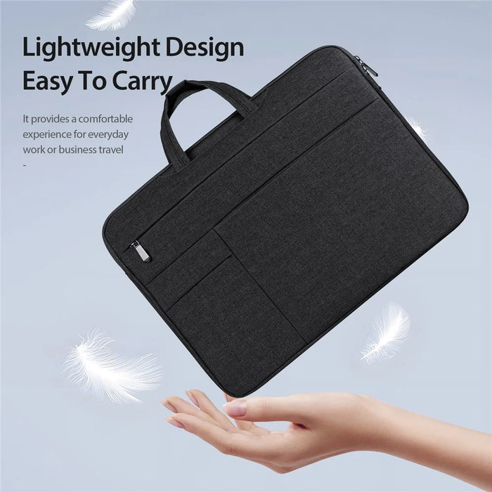 DUX DUCIS LBTD Series 14-15.4 Inch Notebook Pouch Waterproof Polyester Laptop Handbag - Black - 6