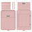 16-17 inch Laptop Sleeve Bag PU Leather Notebook Carrying Pouch with Mouse Bag and Cable Bundle Straps - Rose Gold - 1