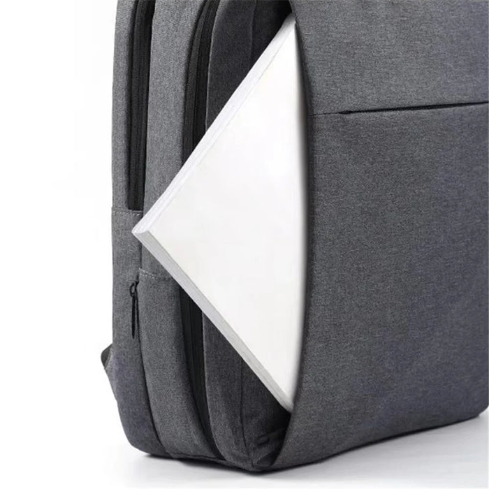14-15.6 inch Laptop Backpack Oxford Cloth Dual Layer Outdoor Travel Bag with Outer USB Port - Grey - 3