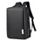 16.1 inch Laptop Backpack with Anti-Theft Lock Oxford Cloth Notebook Shoulder Bag - Black - 1