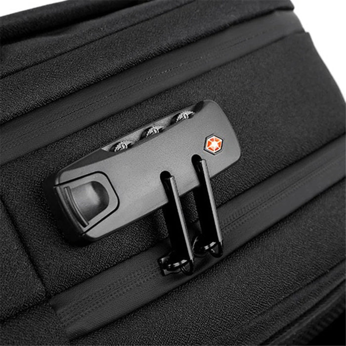 16.1 inch Laptop Backpack with Anti-Theft Lock Oxford Cloth Notebook Shoulder Bag - Black - 3