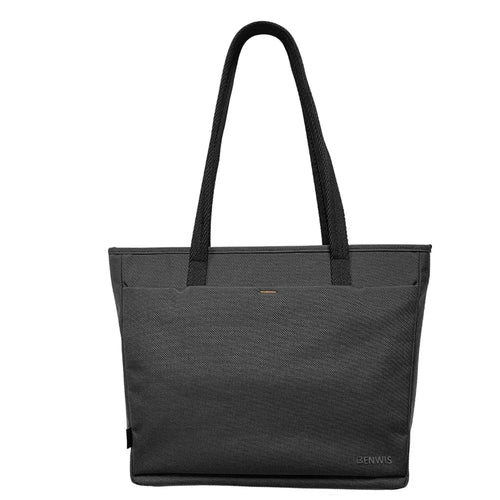 BENWIS LT-LHB-1-BK Laptop Tote Bag Nylon 1000D Notebook Shoulder Bag for Work Travel - Black - 1