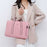 Q5 15-15.6 inch Laptop Anti-scratch Lining Handbag PU Leather Notebook Carrying Bag - Pink - 7