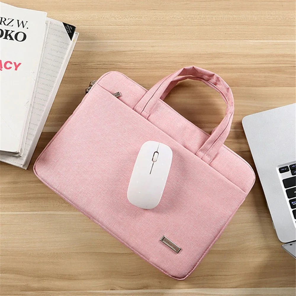 173 15-15.6 inch Laptop Handbag Oxford Cloth Notebook Carrying Bag Bussiness Carrying Handbag - Pink - 5