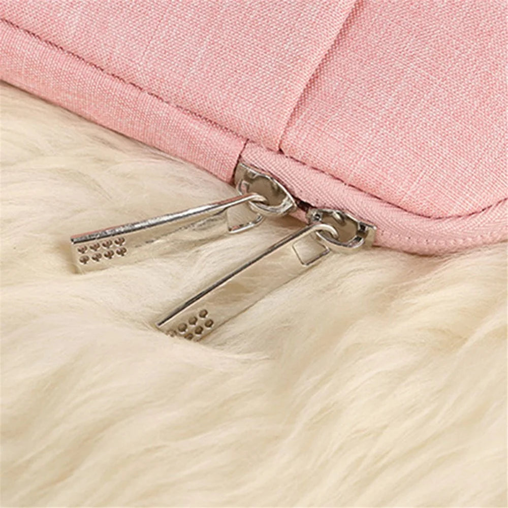 173 14-14.6 inch Laptop Oxford Cloth Handbag Soft Lining Waterproof Notebook Carrying Bag - Pink - 2