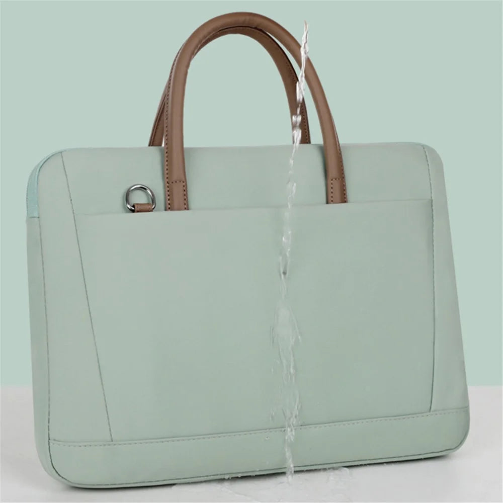910 16.1 inch Laptop Bag Oxford Cloth Notebook Computer Handbag Sleeve - Green - 7