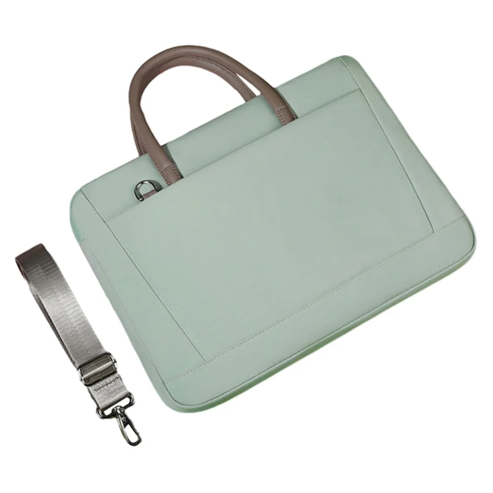 910 Universal 14.6 inch Laptop Handbag Shoulder Bag Oxford Cloth Notebook Computer Sleeve - Green - 1