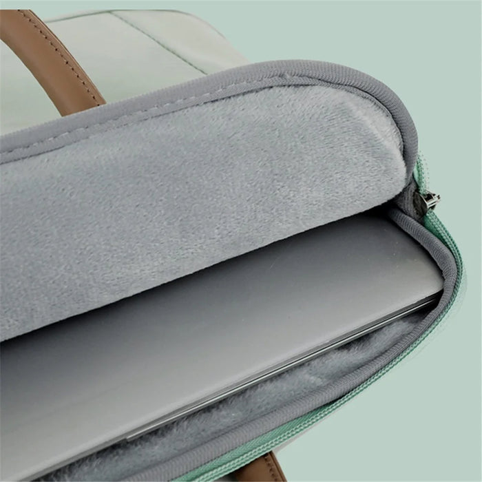 910 Universal 14.6 inch Laptop Handbag Shoulder Bag Oxford Cloth Notebook Computer Sleeve - Green - 2