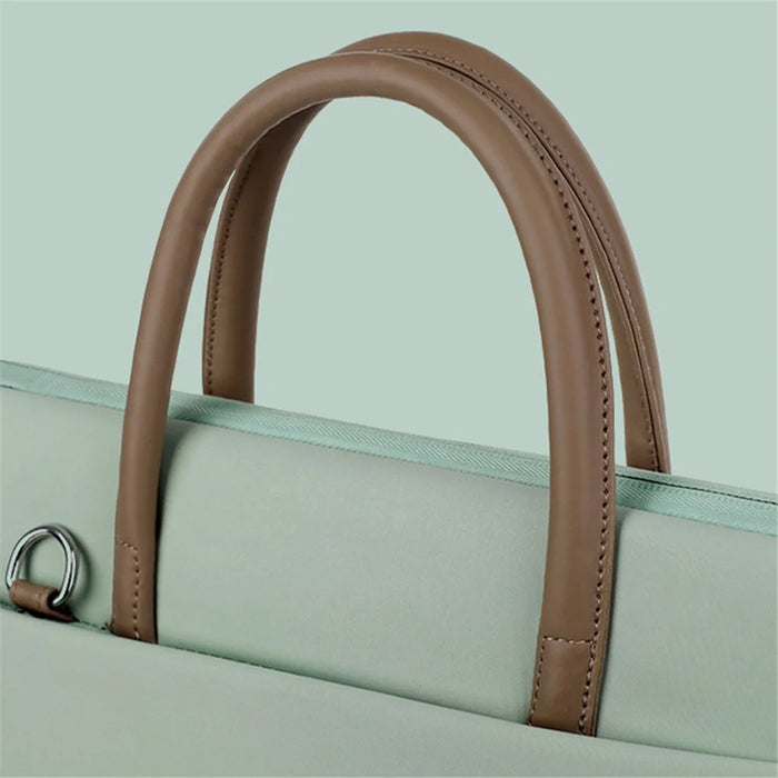 910 Universal 14.6 inch Laptop Handbag Shoulder Bag Oxford Cloth Notebook Computer Sleeve - Green - 4