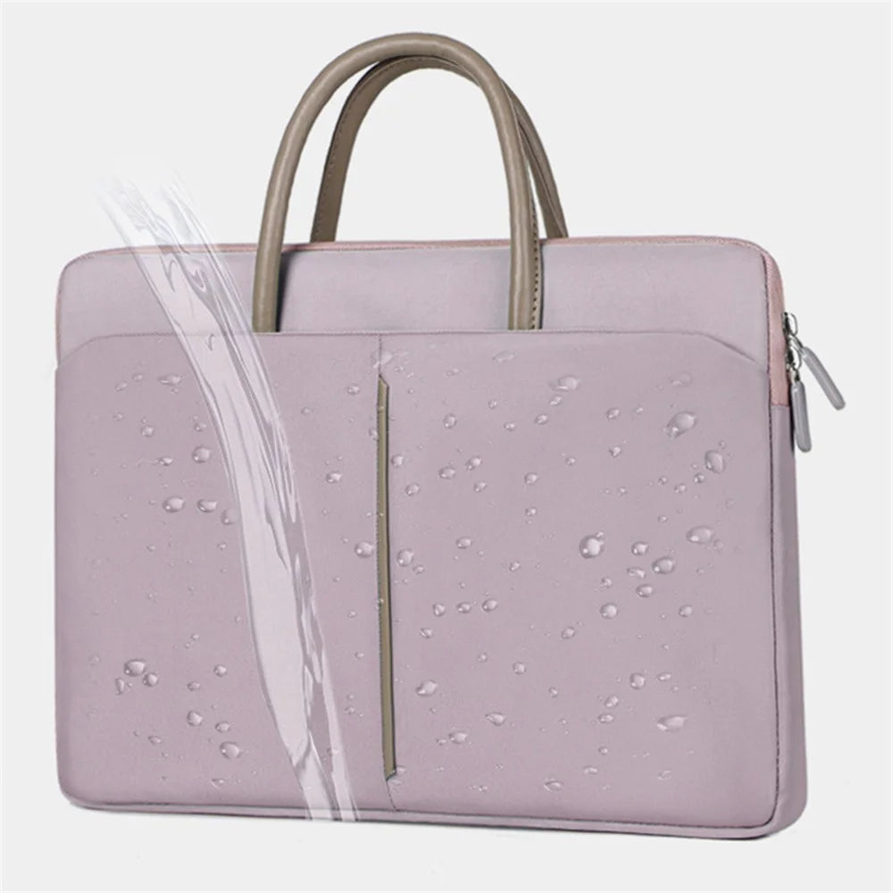 C97 Oxford Cloth Laptop Bag 14-14.6 inch Notebook Computer Handbag Carrying Bag  - Pink - 6