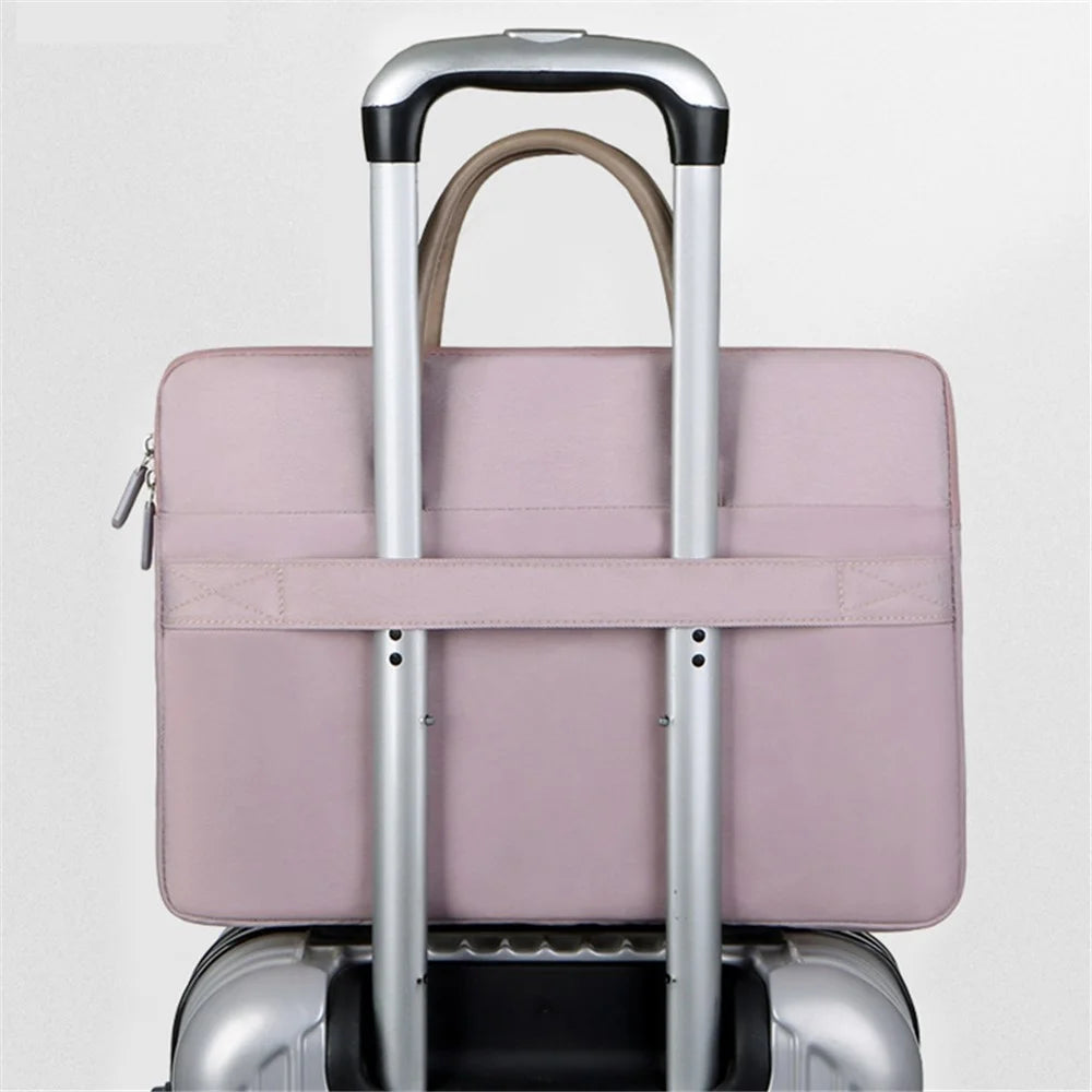 C97 Oxford Cloth Laptop Bag 14-14.6 inch Notebook Computer Handbag Carrying Bag  - Pink - 7
