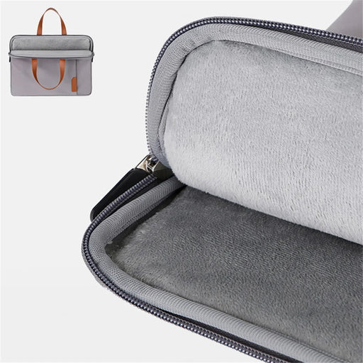 C7 13-13.3 inch Business Handbag Oxford Cloth Laptop Bag Notebook Carrying Bag with Soft Lining - Grey - 2