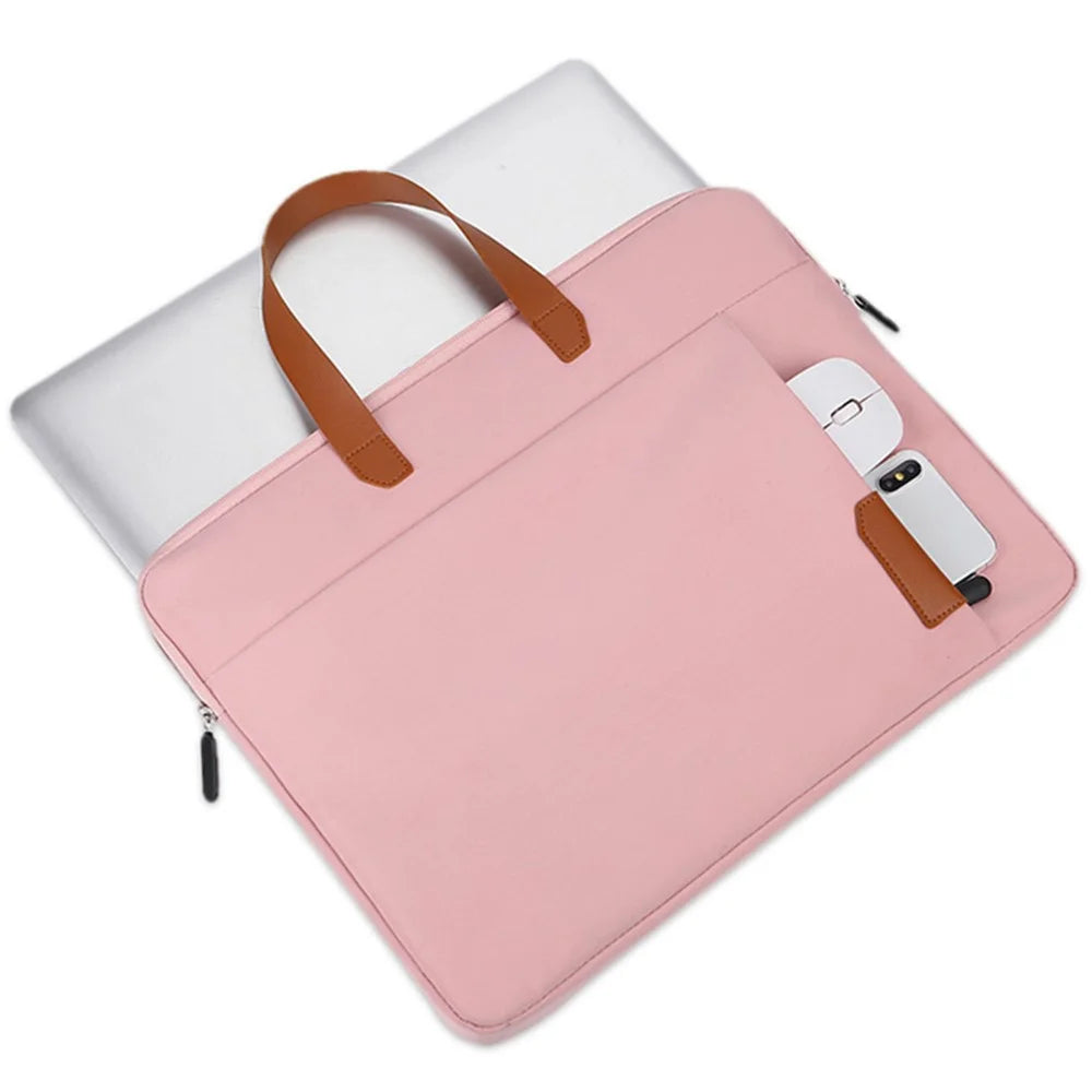 C7 14-14.6 inch Oxford Cloth Business Computer Bag Notebook Carrying Bag with Soft Lining - Grey - 6