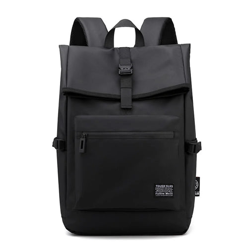 16-Inch Laptop Backpack Large Capacity Oxford Cloth Travel Bag - Black - 1