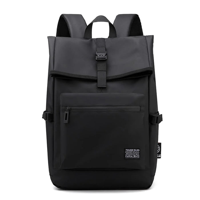 16-Inch Laptop Backpack Large Capacity Oxford Cloth Travel Bag - Black - 1