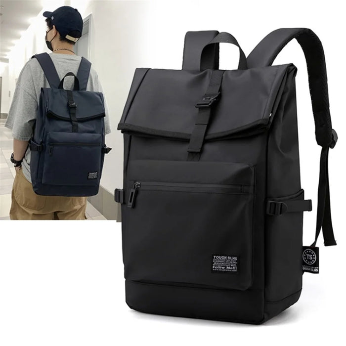 16-Inch Laptop Backpack Large Capacity Oxford Cloth Travel Bag - Black - 2
