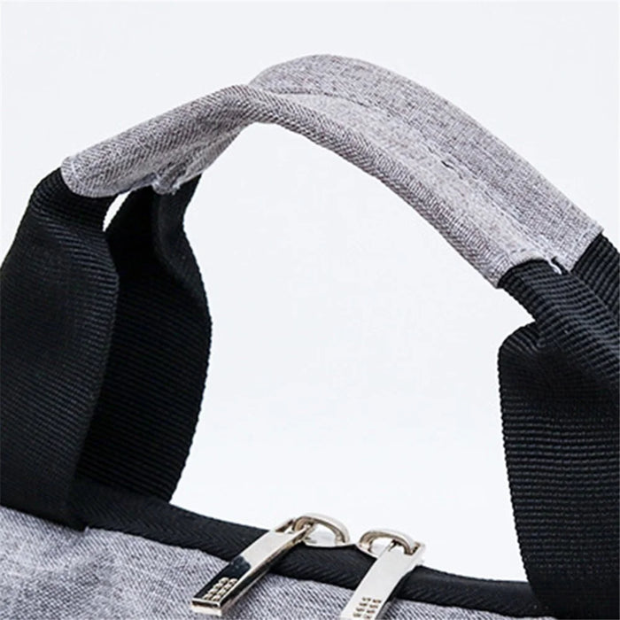 14 inch Notebook Handbag Bag with Shoulder Strap 300D Oxford Cloth Laptop Sleeve - Grey - 7
