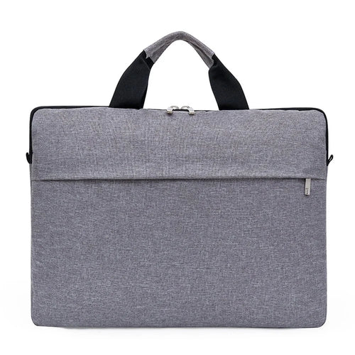 15-inch Laptop Handbag 300D Cationic Fabric Notebook Anti-shock Crossbody Bag - Grey - 1
