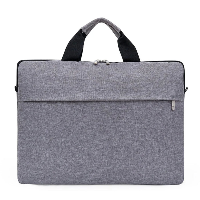 15-inch Laptop Handbag 300D Cationic Fabric Notebook Anti-shock Crossbody Bag - Grey - 1