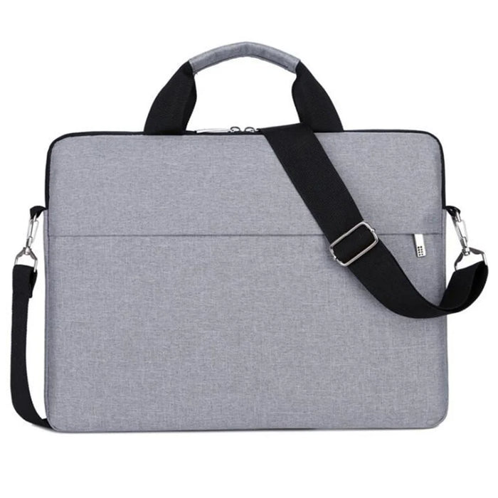 15-inch Laptop Handbag 300D Cationic Fabric Notebook Anti-shock Crossbody Bag - Grey - 2