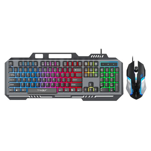 T-WOLF TF600 Backlit Wired 104-Key Gaming Keyboard with Wired Mouse for Gaming Working - 2