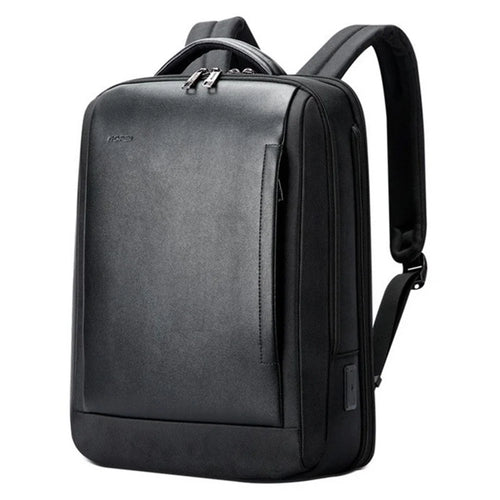 BOPAI 15.6 inch Laptop Backpack Genuine Cow Leather Water Resistant Business Travel Rucksack - 1