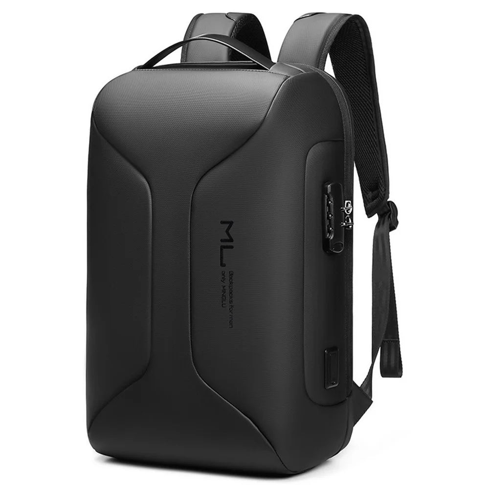 MINGLU ML22088-15.6 Inch Universal Dual Shoulder Laptop Backpack Oxford Cloth Notebook Storage Bag - Black - 1