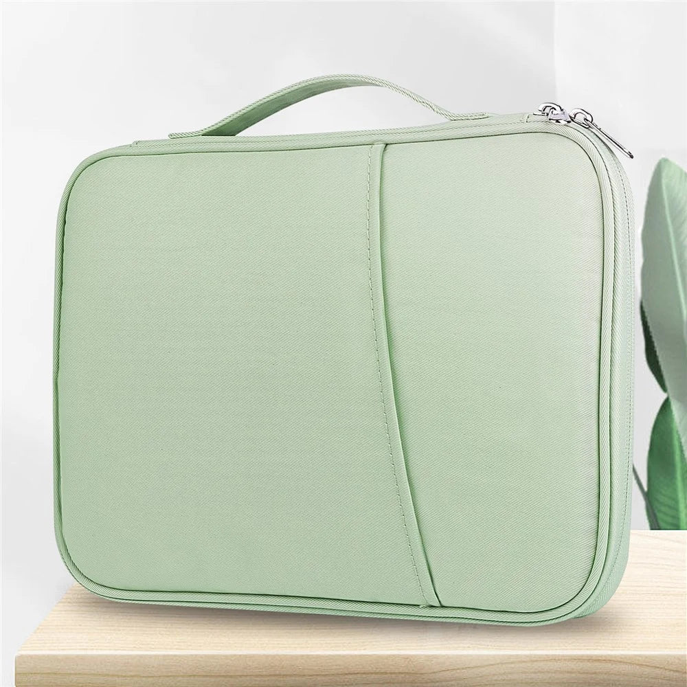 12-13 inch Laptop Handle Bag Computer Protect Carrying Case Nylon Pouch Holder - Light Green - 2