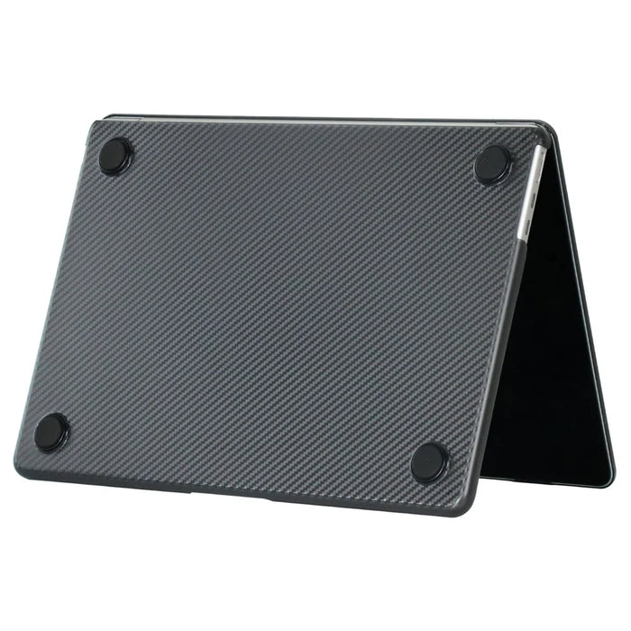 For MacBook Air 13 inch (2026) A3449 / (2025) A3240 / (2024) A3113 / (2022) A2681 Case Carbon Fiber Texture Plastic Laptop Hard Shell - Black - 5
