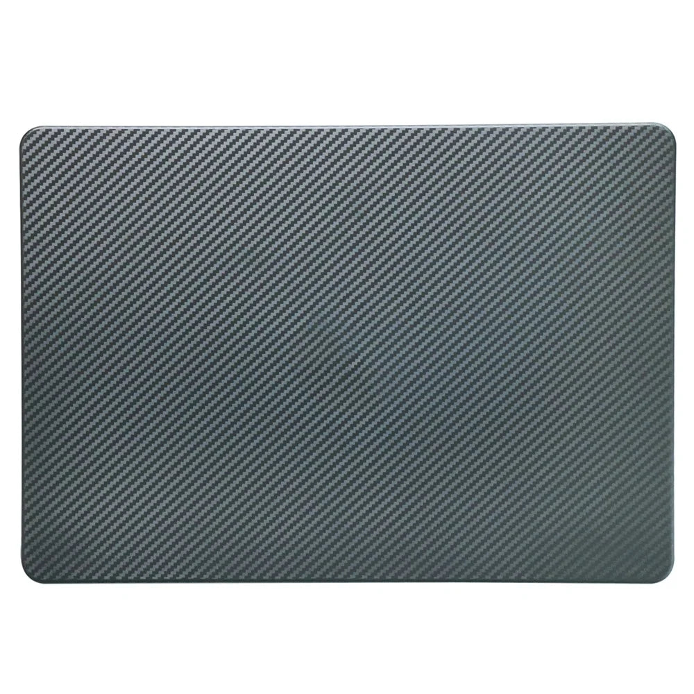 For MacBook Air 15 inch (2026) A3448 / (2025) A3241 / (2024) A311 / (2023) A2941 Case Carbon Fiber Texture Plastic Laptop Cover - Black - 2