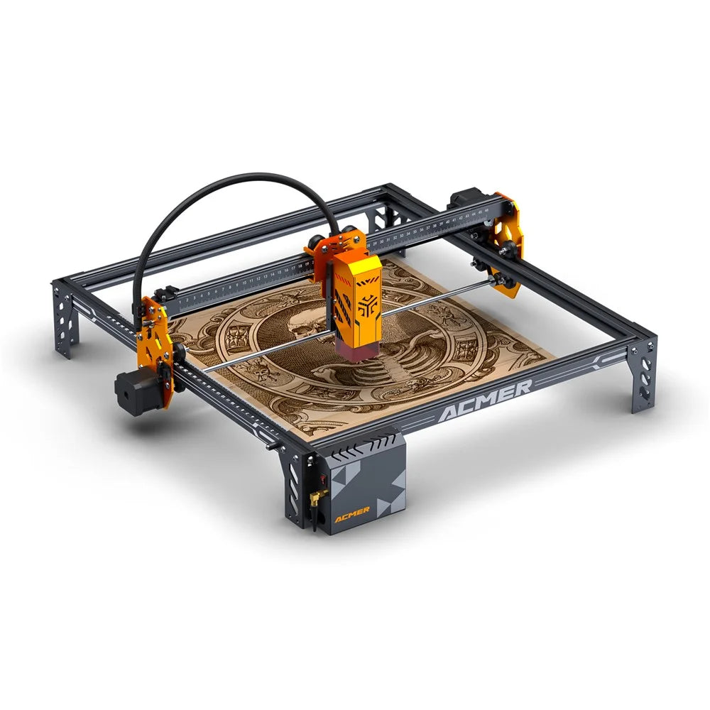 ACMER P1 S Pro 0.06mm Laser Focus Spot Four-wheel Structure 6W Laser Engraver - US Plug - 1