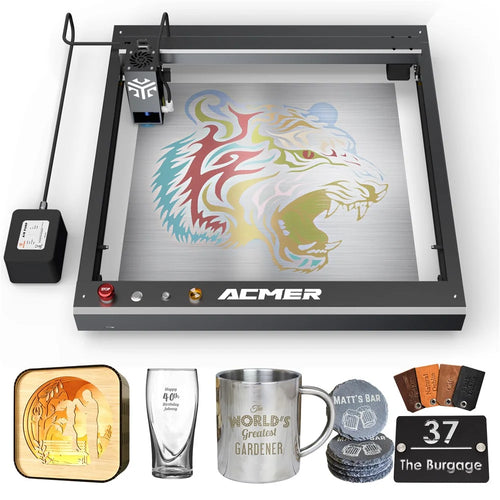 ACMER P2 33W Laser Engraver 0.01mm Accuracy Cutter Machine with Gyroscope Tilt Detector - US Plug - 1