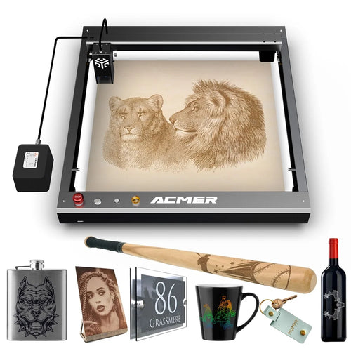 ACMER P2 10W Laser Engraver Gyroscope Detection Fast Engraving Laser Cutter Machine - US Plug - 1