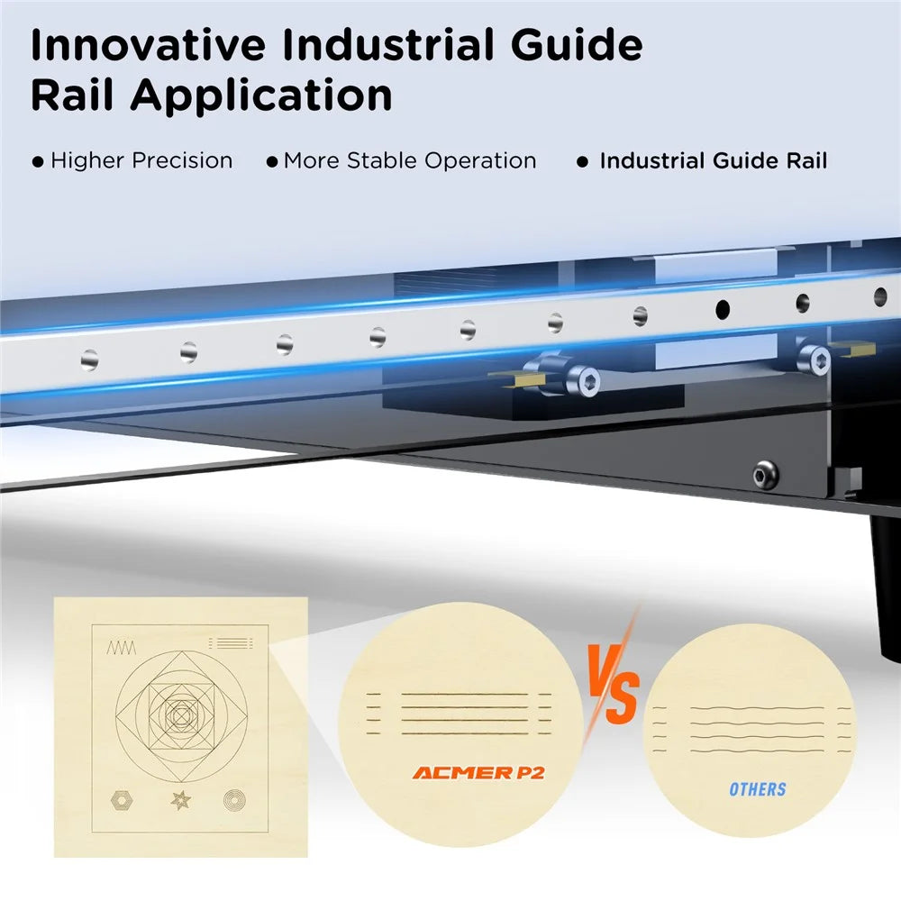 ACMER P2 10W Laser Engraver Gyroscope Detection Fast Engraving Laser Cutter Machine - US Plug - 4