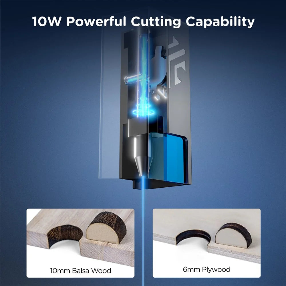 ACMER P2 10W Laser Engraver Gyroscope Detection Fast Engraving Laser Cutter Machine - US Plug - 6