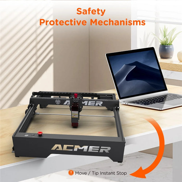 ACMER P1 20W High Speed Laser Engraver 0.01mm Accuracy WiFi Control Cutter Machine - US Plug - 7