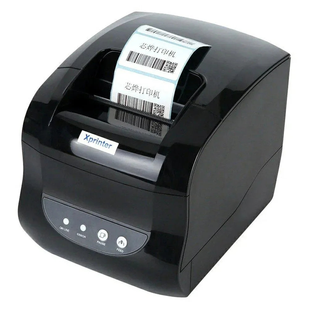 XPRINTER XP-365B 20-80mm QR Code Barcode Label Printer Thermal Self-adhesive Label Printer - US Plug - 1
