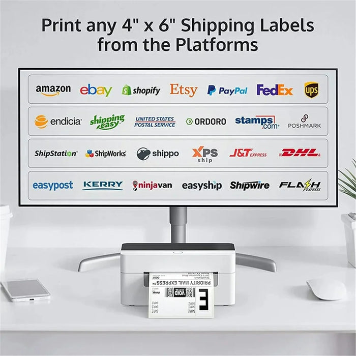 XPRINTER XP-D463B Label Maker with Thermal Printing 26-108mm QR Code Barcode Label Printer - US Plug - 4