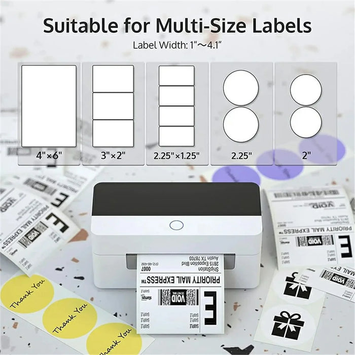 XPRINTER XP-D463B Label Maker with Thermal Printing 26-108mm QR Code Barcode Label Printer - US Plug - 5