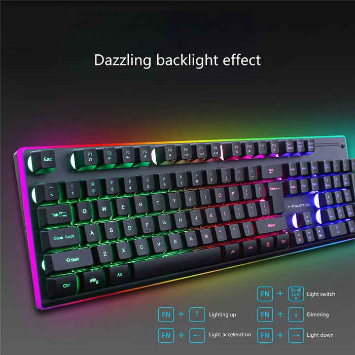Y-FRUITFUL KM99 Backlit Bluetooth-compatible Keyboard Mouse Set for Home Office - 5