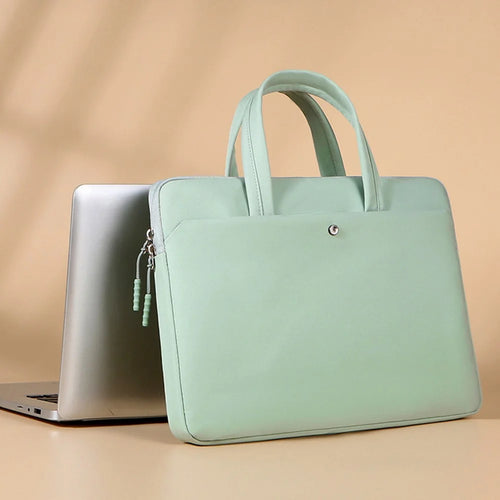 For 13.3 Inch Laptop Carrying Case Oxford Cloth Storage Bag Notebook Sleeve - Green - 1