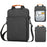 9-11 inch Tablet Vertical Carrying Bag Oxford Cloth Shockproof Tablet PC Handbag Crossbody Bag - Black - 1