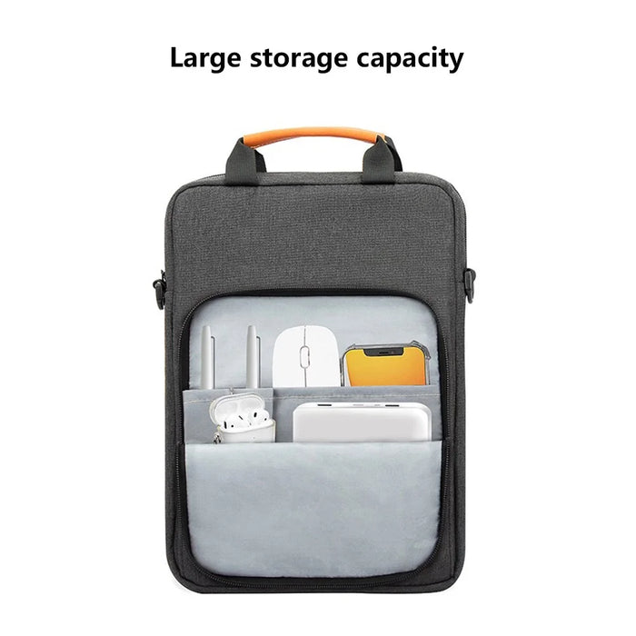 9-11 inch Tablet Vertical Carrying Bag Oxford Cloth Shockproof Tablet PC Handbag Crossbody Bag - Black - 4