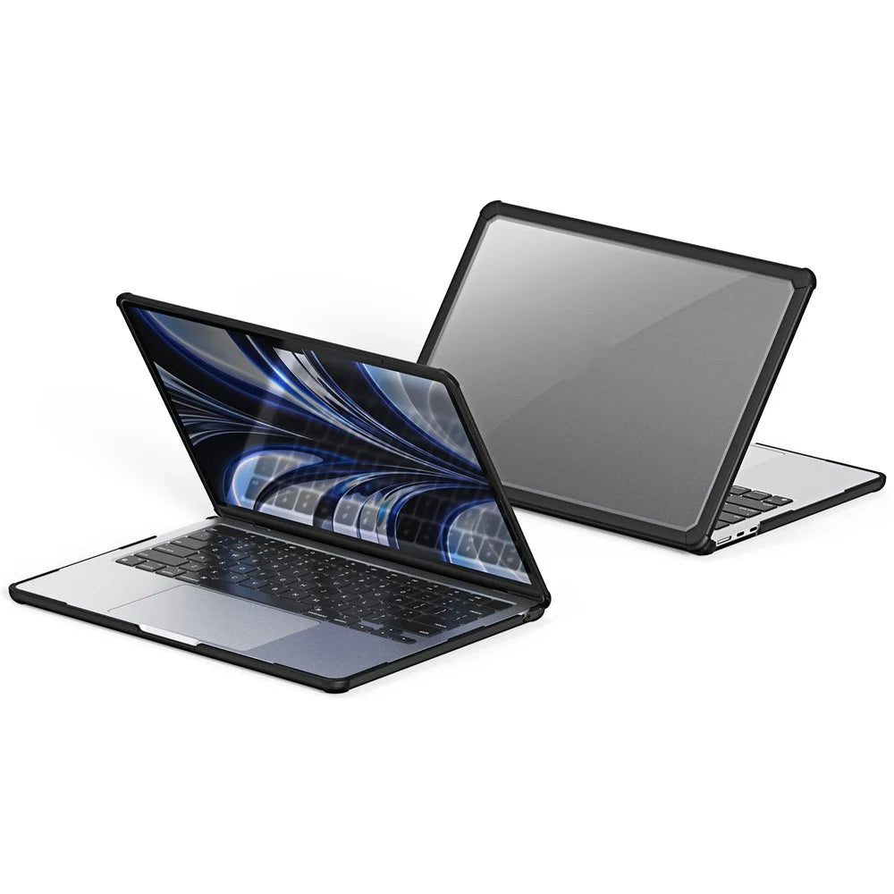 DUX DUCIS LCGM Series Glossy Case for Macbook Air 15 inch (2025) / (2024) A3114 / (2023) A2941 TPU+PC Protective Shell - Black - 2