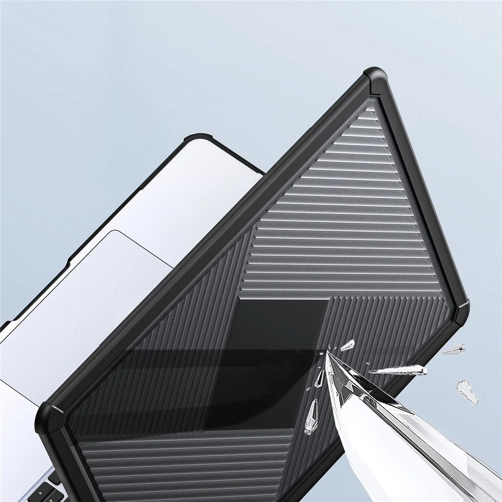 DUX DUCIS LCGH Series for MacBook Air 13 inch (2026) A3449 / (2025) A3240 / (2024) A3113 / (2022) A2681 Geometric Lines Anti-Drop Case TPU+PC Laptop Cover - Black - 6