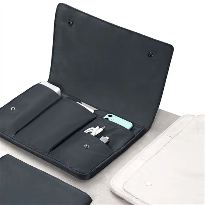 16 inch Laptop Case Multi-Layer Nylon Waterproof Shockproof Notebook Sleeve Bag - Black - 2