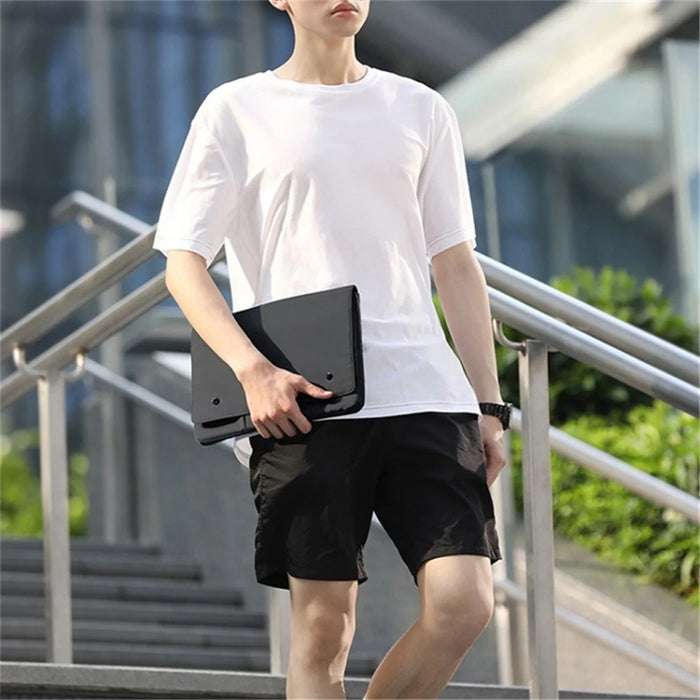 16 inch Laptop Case Multi-Layer Nylon Waterproof Shockproof Notebook Sleeve Bag - Black - 7