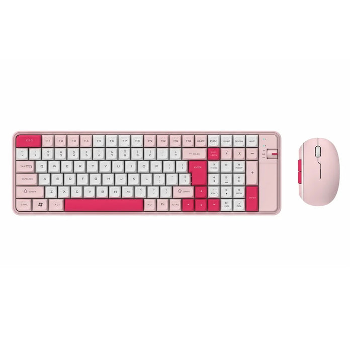 QW06 Wireless Keyboard and Mouse Bluetooth-compatible 5.0 Keyboard Mouse Set - Pink - 1